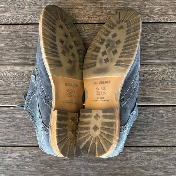Ben Sherman Men’s Blue Suede Oxfords 9.5 - Picture 8 of 8